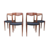 Lot of Scandinavian-style teak chairs