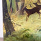 Clearing with five deer, oil on canvas signed F Hari Fourchon