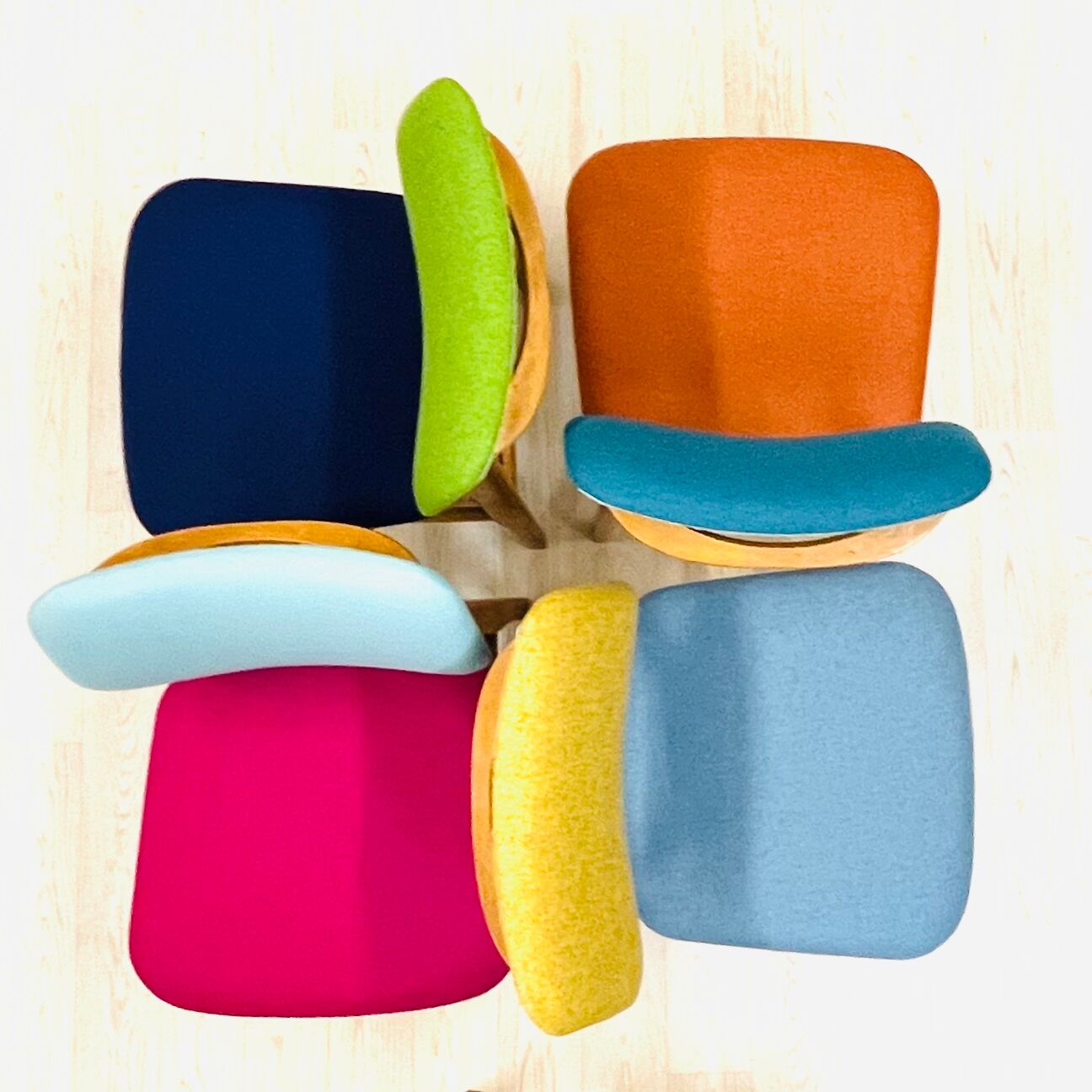 Four middle century chairs