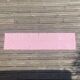 Pink checked cotton bolster cover