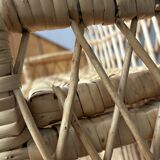 Small rattan and wicker shelf