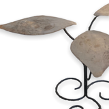Brushed Metal Garden Table Leaf Patterns