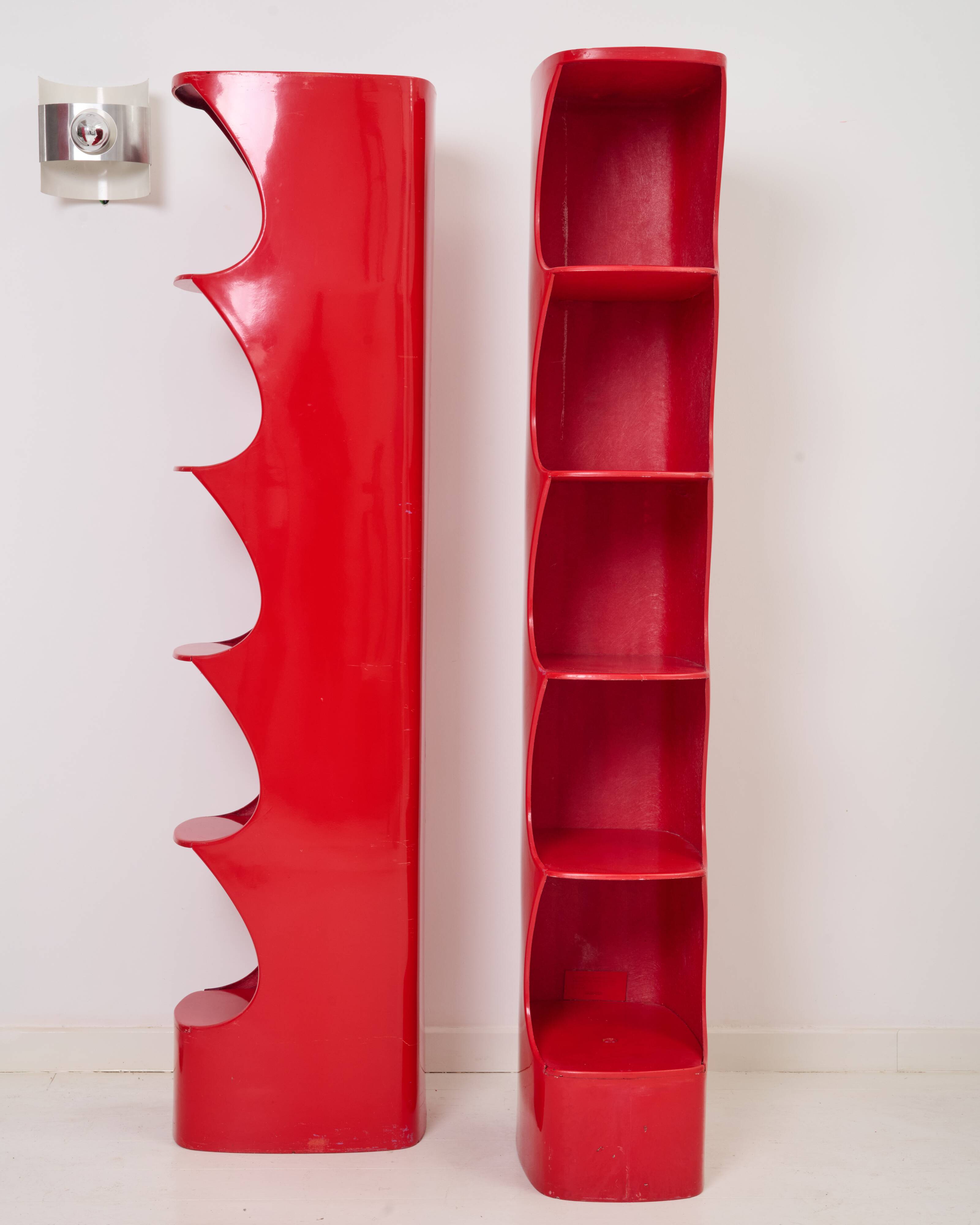 Red "Totem" column, Valeric Doubroucinskis, Rodier 1970s