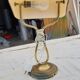 Desk lamp opaline orange-yellow