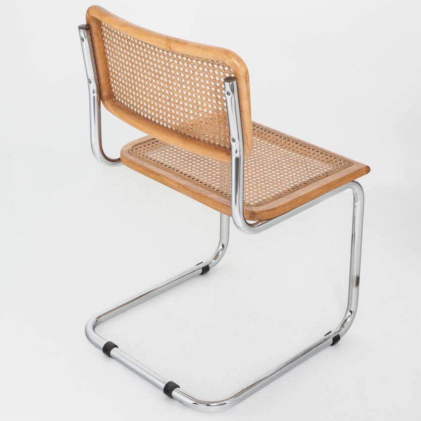 Set of 6 Cesca chairs. Made according to the design by Marcel Breuer. 80s.