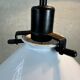 2x vintage white metal pendant lamps – 1980s