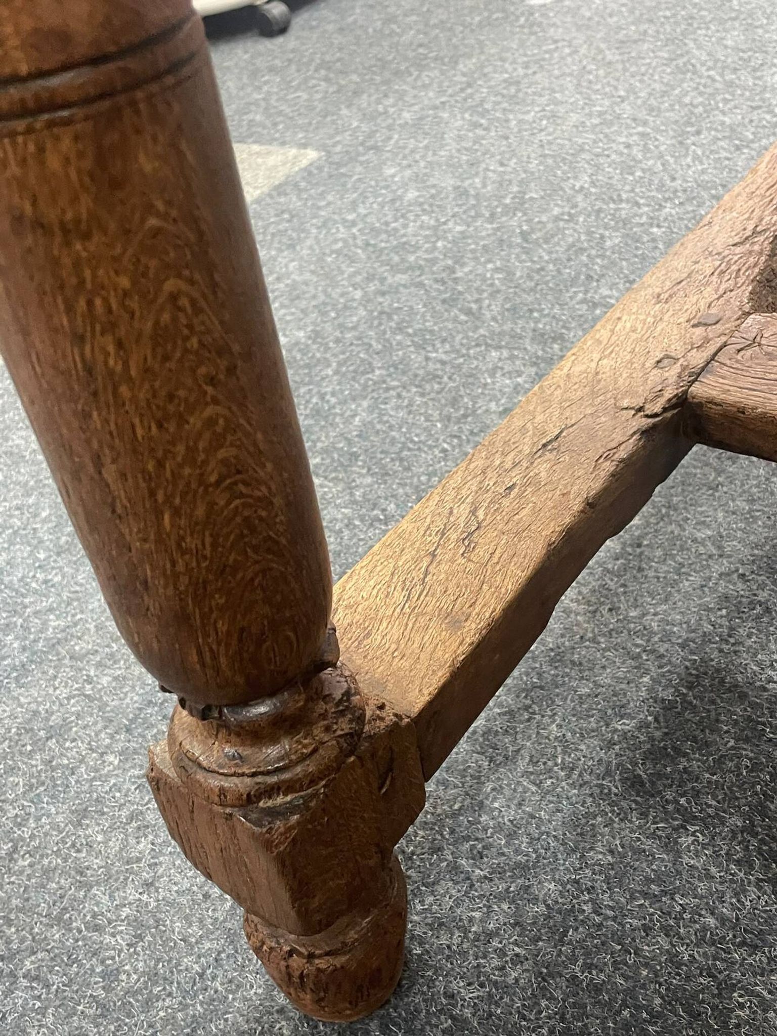 Old Louis XIII farmhouse table in solid oak – Console / Island of