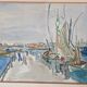 Henri Epstein (1891-1944) - Watercolour on paper - Busy port - Signed