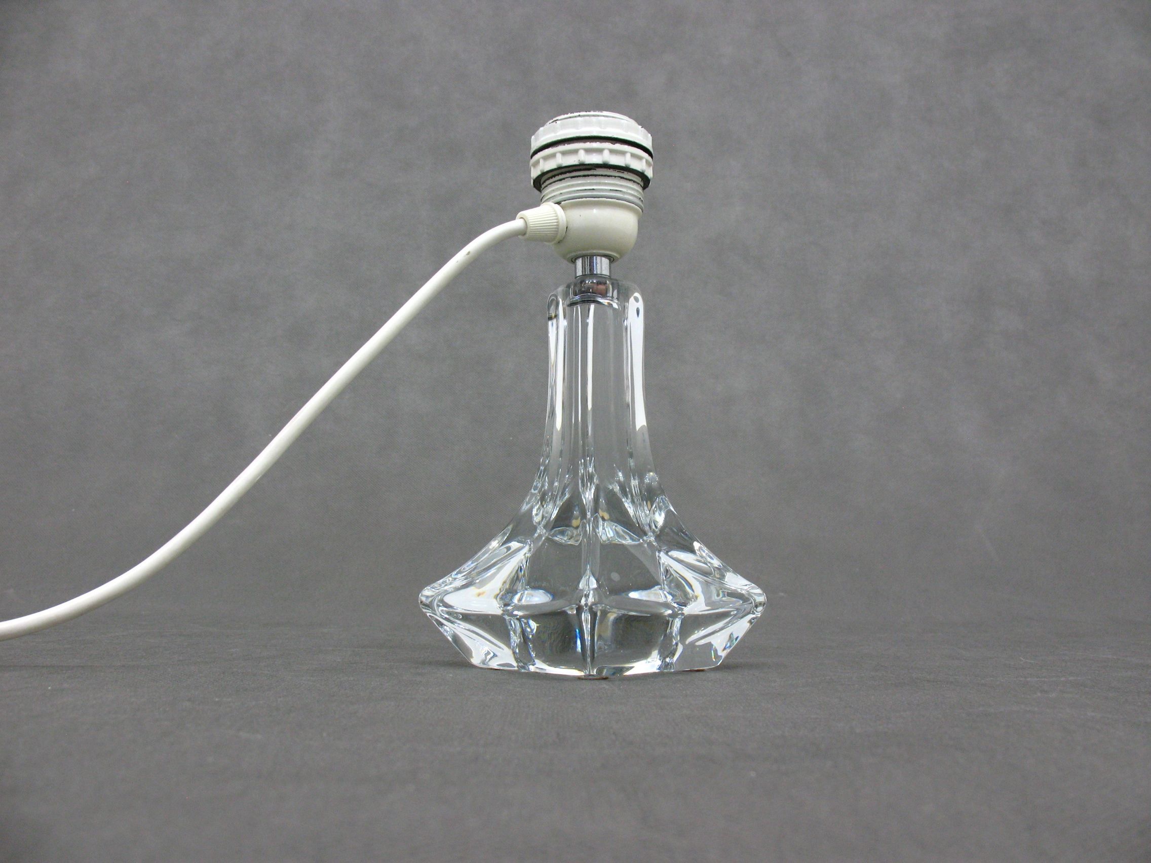 Lampe de table en verre de Daum, années 1960