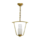 Minimalist vintage hanging in brass and glass tube Year 50