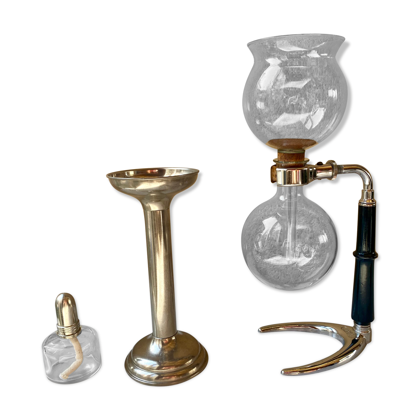 Cafetière à dépression Cona 6 tasses complète avec porte filtre vintage années 60 tbe