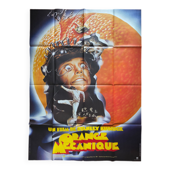 Affiche cinéma Orange Mécanique Stanley Kubrick 1982