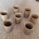 7 tasses en grès