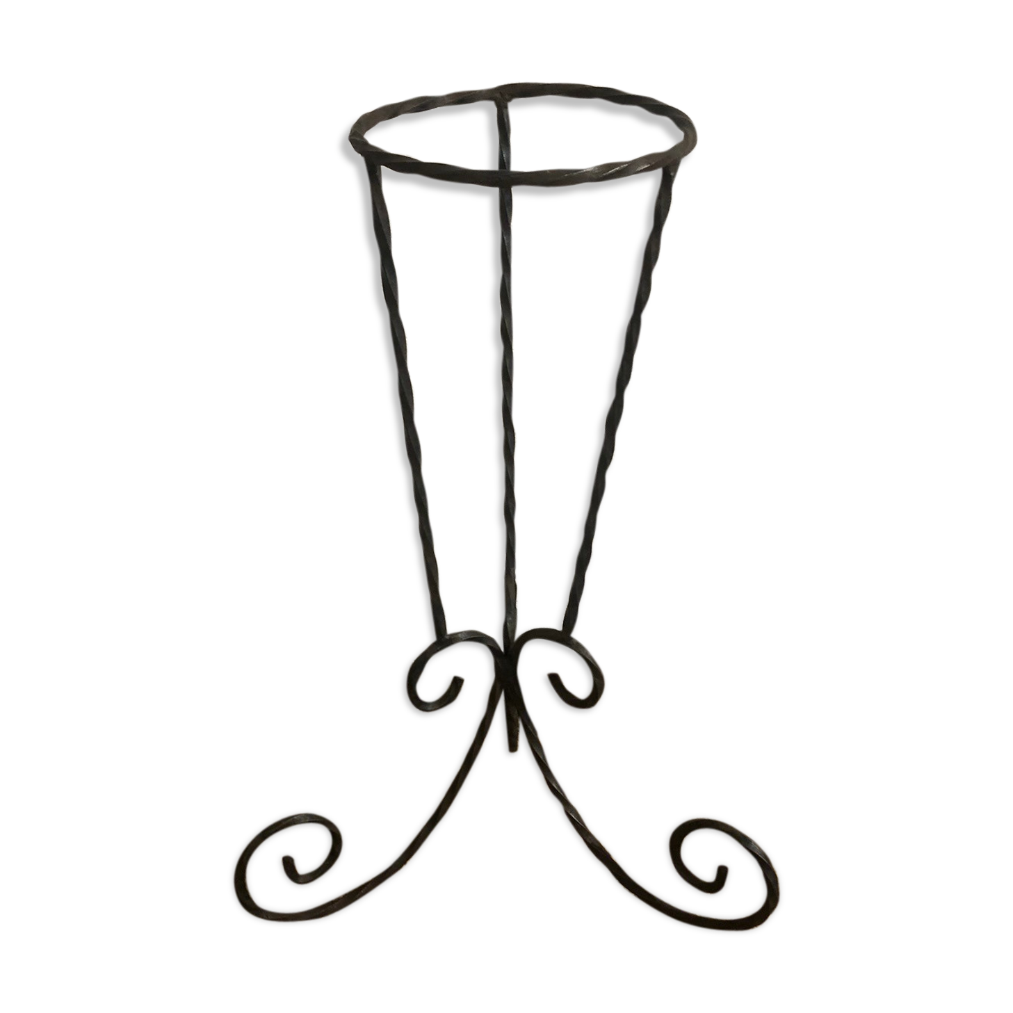 Vintage wrought iron plant holder