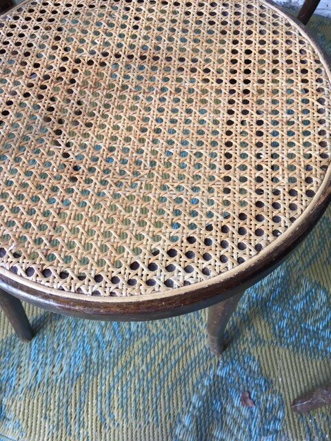 4 cannate bistro chairs