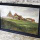 Oil on canvas signed Paysage de Beauce