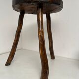 Brutalist vintage coffee table and 2 stools