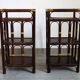 Lot 2 tables d’appoint / de chevet en rotin année 60
