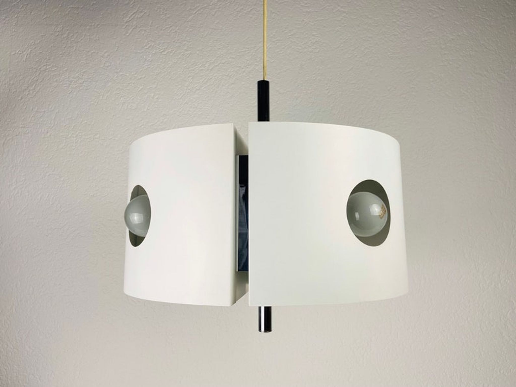White suspension by Klaus Hempel for Kaiser Leuchten, 1970