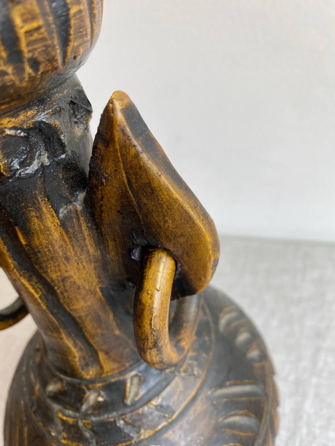 Ringed terracotta vase