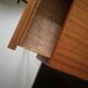 Vintage Scandinavian dressing table brass and wood