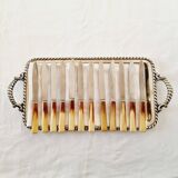 Box of 12 vintage knives in stainless steel and bakelite handle