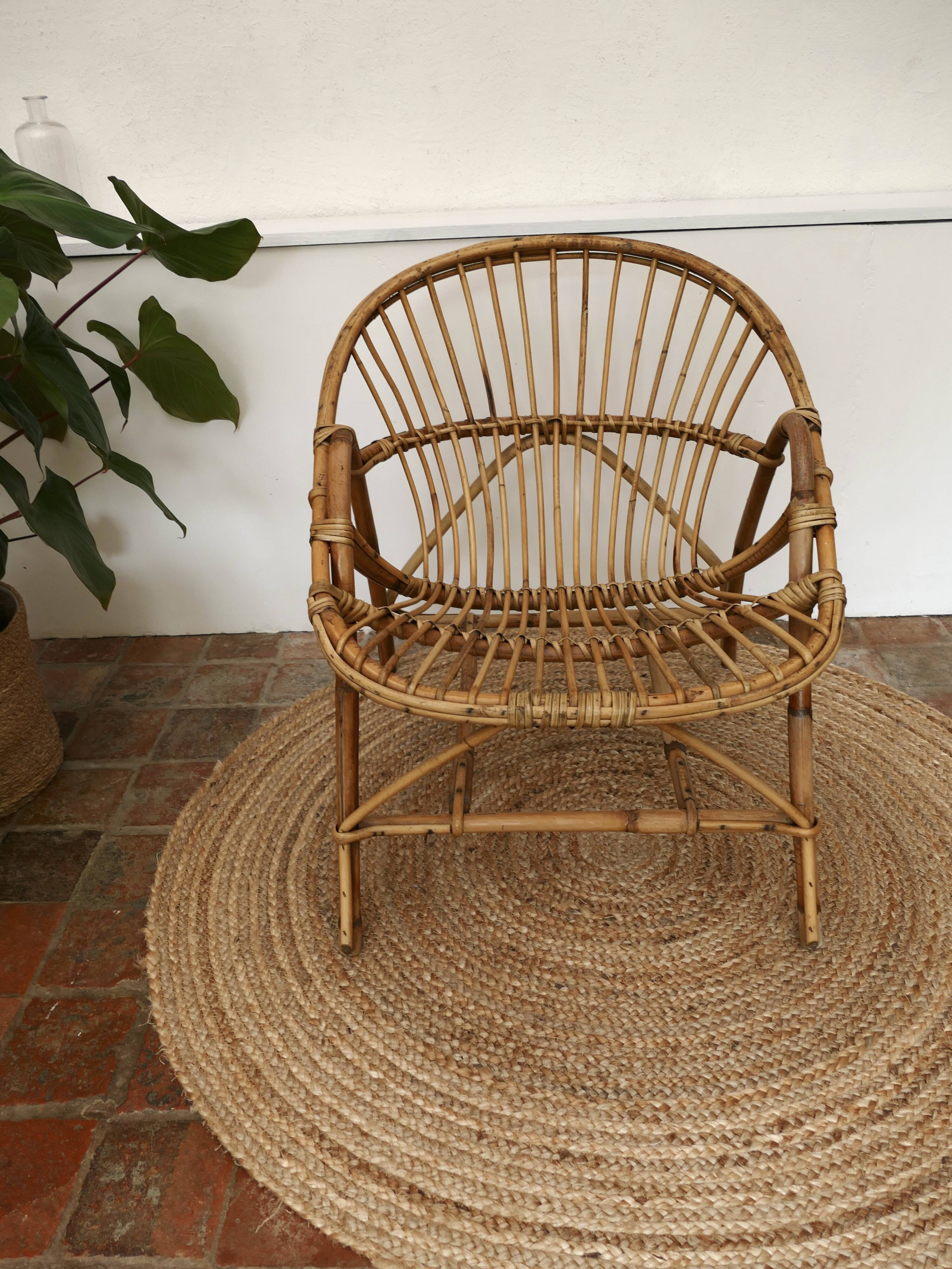 Rattan armchair