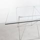 Folding steel and glass dining table by Max Sauze 1970s