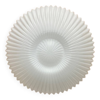 Molded glass flower wall light