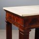 Empire console in mahogany and white marble, 19th century.