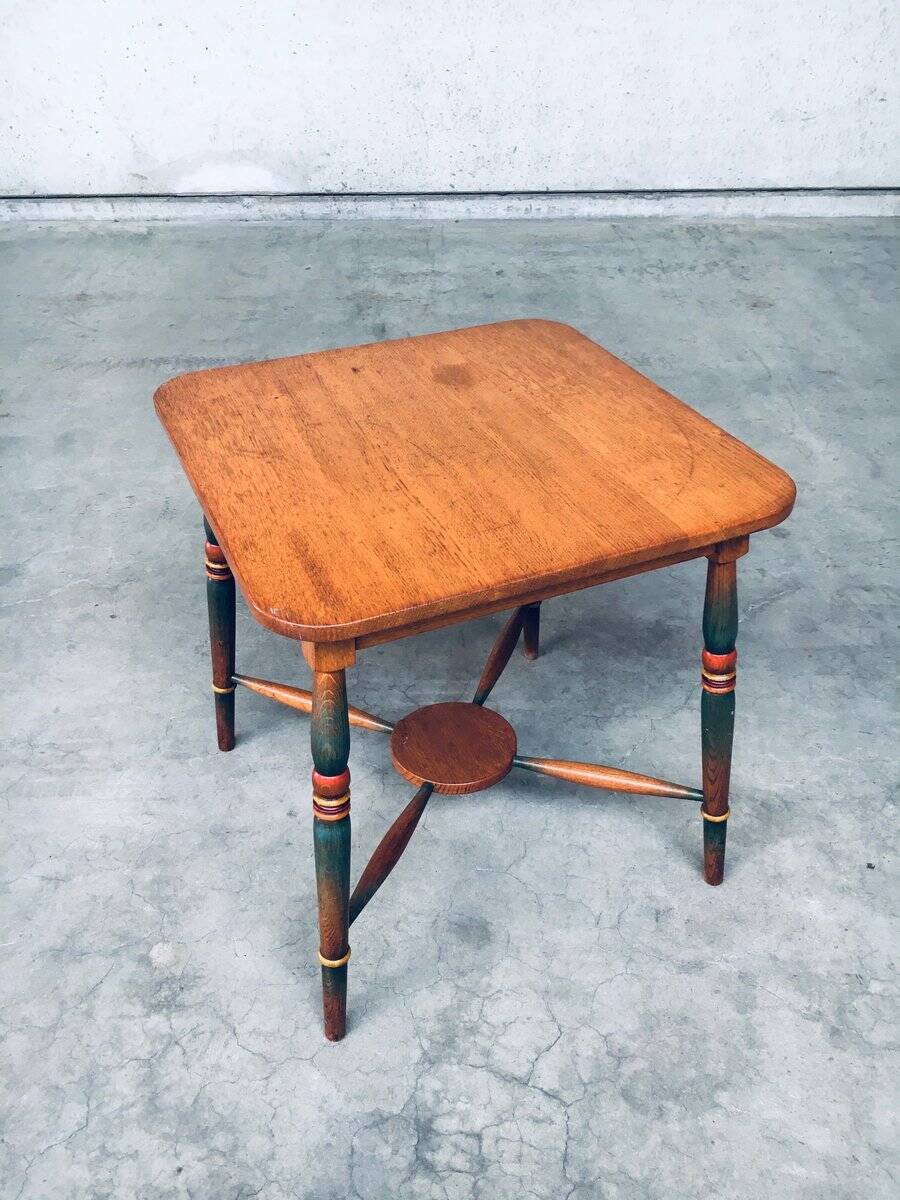 Amsterdam School Painted Side Table, Netherlands, 1920s