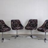 Set of 4 vintage swivel shell chairs - 1970s