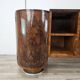 Art Deco sideboard in root walnut and fog with an aluminium base, 1940.