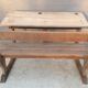 Kindergarten desk sled double desk