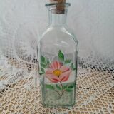 Glass carafe with floral pattern