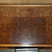 David Linley Burr walnut chest of drawers for light restoration.