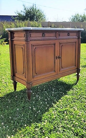 Wooden marble tray dresser