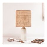 Sandstone and rabane lamp