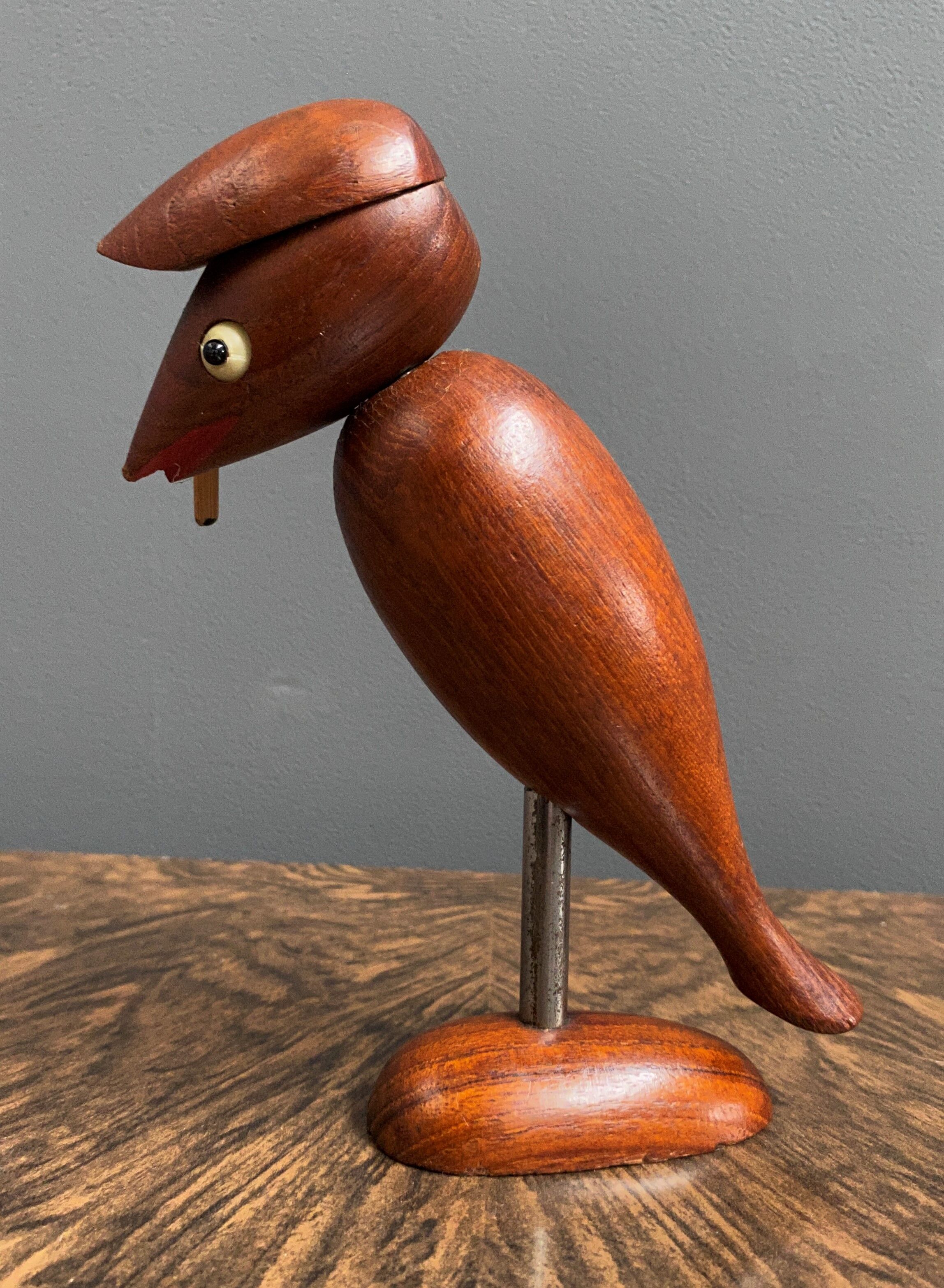 Teak bird bottle opener 1960s