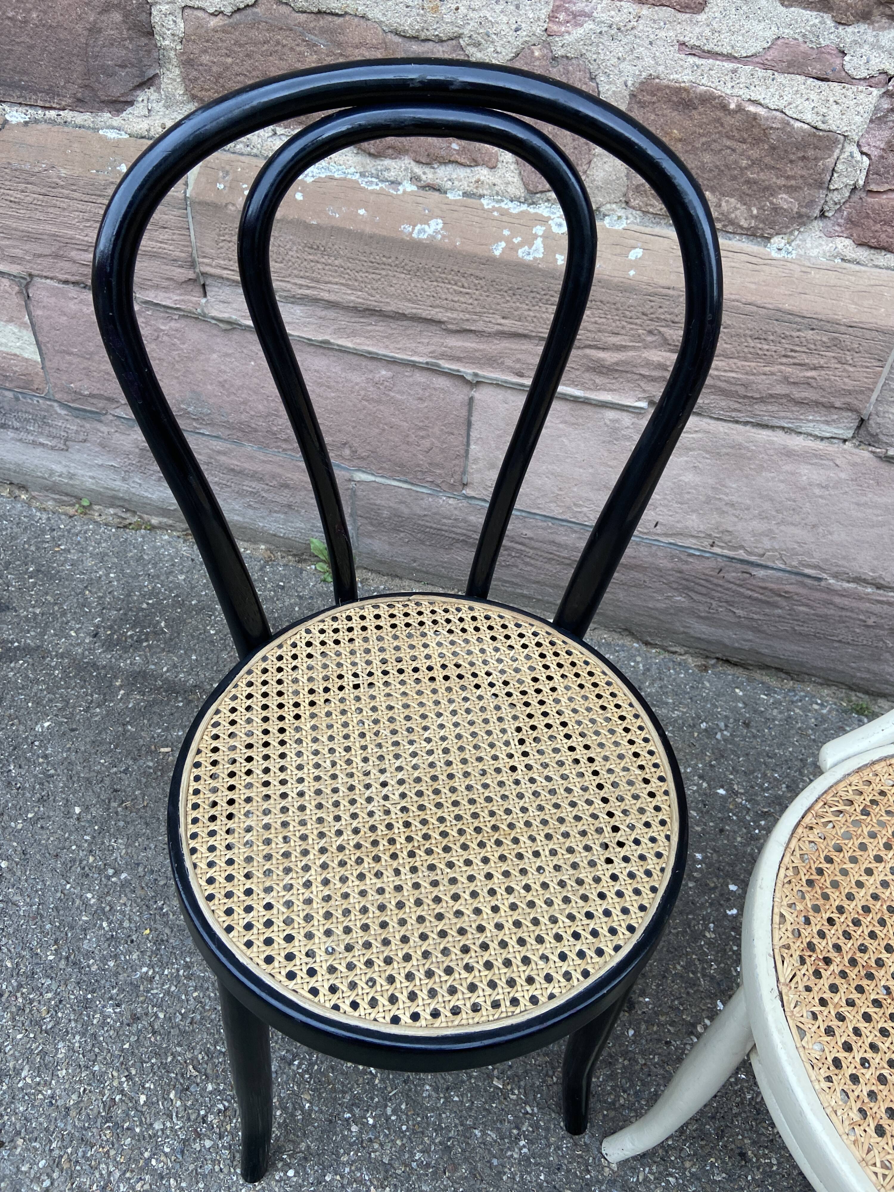 Pair of Viennese bistro chairs Bent wood