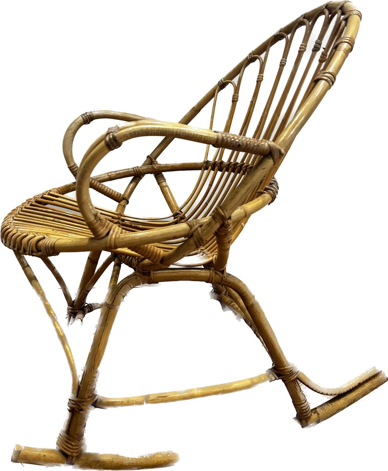 Vintage rattan rocking chair