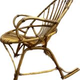 Vintage rattan rocking chair