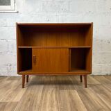 Vintage scandinavian teak sideboard bookcase, 60s