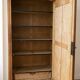 Antique solid wood wardrobe with mirror