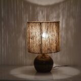 Pyrite stone lamp with rope, 1960