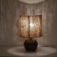 Pyrite stone lamp with rope, 1960