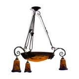 Art deco glass paste chandelier