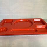 Pair of orange guzzini meal trays