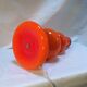 Vintage lamp foot in opaline orange double fires-years 70