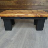 Brutalist solid wood coffee table